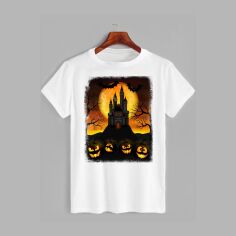Акція на Футболка бавовняна довга чоловіча Likey Halloween M150-2313 3XL Біла від Rozetka