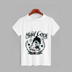 Акція на Футболка бавовняна довга чоловіча Likey The mad cock M150-1741 XL Біла від Rozetka