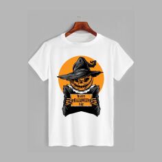 Акція на Футболка бавовняна довга чоловіча Likey Happy Halloween Day M150-2327 XL Біла від Rozetka