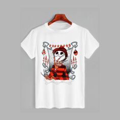 Акція на Футболка бавовняна довга чоловіча Likey Halloween M150-1723 XL Біла від Rozetka