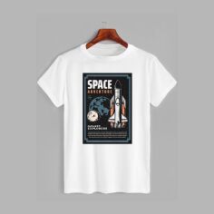 Акція на Футболка бавовняна довга чоловіча Likey Космос M150-1138 3XL Біла від Rozetka