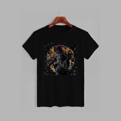 Акція на Футболка бавовняна довга чоловіча Likey Greek God M150-0137 XXL Чорна від Rozetka