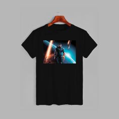 Акція на Футболка бавовняна довга чоловіча Likey Mass Effect M150-1614 M Чорна від Rozetka