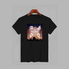 Акція на Футболка бавовняна довга чоловіча Likey Ghost Хеловін M150-2305 XL Чорна від Rozetka