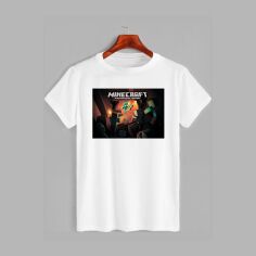 Акція на Футболка бавовняна довга чоловіча Likey Minecraft M150-1618 3XL Біла від Rozetka
