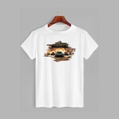 Акція на Футболка бавовняна довга чоловіча Likey Танки M150-1646 3XL Біла від Rozetka