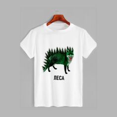 Акція на Футболка бавовняна довга чоловіча Likey Лисиця M150-1806 3XL Біла від Rozetka