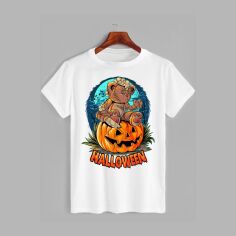 Акція на Футболка бавовняна довга чоловіча Likey Halloween M150-2308 M Біла від Rozetka