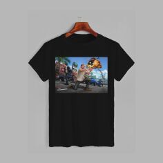 Акція на Футболка бавовняна довга чоловіча Likey GTA 5 M150-2516 3XL Чорна від Rozetka
