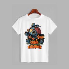 Акція на Футболка бавовняна довга чоловіча Likey Halloween M150-2307 L Біла від Rozetka