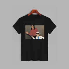 Акція на Футболка бавовняна довга чоловіча Likey Michael Jackson M150-0415 XS Чорна від Rozetka