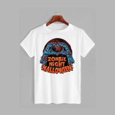 Акція на Футболка Likey Zombie night halloween M150-2331 XS Біла від Rozetka