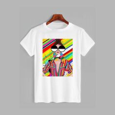Акція на Футболка бавовняна довга чоловіча Likey Fashion - Мода M150-0129 XXL Біла від Rozetka
