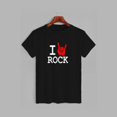 Акция на Футболка Likey I love rock M150-0408 XS Чорна от Rozetka