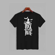 Акція на Футболка бавовняна довга чоловіча Likey Trick or Treat Хеловін M150-2329 3XL Чорна від Rozetka