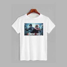 Акція на Футболка бавовняна довга чоловіча Likey Resident Evil M150-1627 XXL Біла від Rozetka
