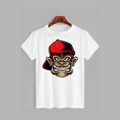 Акція на Футболка бавовняна довга чоловіча Likey Hip-Hop ape M150-0743 M Біла від Rozetka
