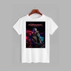 Акція на Футболка бавовняна довга чоловіча Likey Cyberpunk 2077 M150-2508 3XL Біла від Rozetka