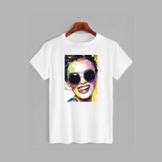 Акція на Футболка бавовняна довга чоловіча Likey Girl Pop Art M150-0135 XL Біла від Rozetka