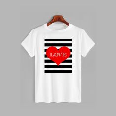 Акція на Футболка бавовняна довга чоловіча Likey Love M150-2615 3XL Біла від Rozetka