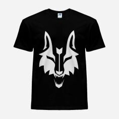 Акція на Футболка бавовняна довга чоловіча Likey Wolf M150-2009 XXL Чорна від Rozetka
