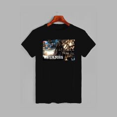 Акція на Футболка бавовняна довга чоловіча Likey Watch dogs M150-1635 S Чорна від Rozetka