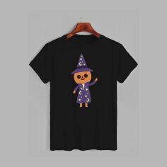 Акція на Футболка бавовняна довга чоловіча Likey Хеловін Magic pumpkin M150-2340 XXL Чорна від Rozetka