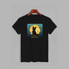 Акція на Футболка бавовняна довга чоловіча Likey Happy Halloween M150-2320 3XL Чорна від Rozetka