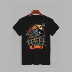 Акція на Футболка бавовняна довга чоловіча Likey Halloween M150-2318 XS Чорна від Rozetka