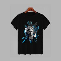 Акція на Футболка бавовняна довга чоловіча Likey Apollon - Аполлон M150-0121 XXL Чорна від Rozetka