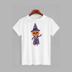 Акція на Футболка Likey Хеловін Magic pumpkin M150-2340 XXL Біла від Rozetka