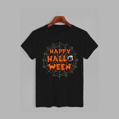 Акція на Футболка бавовняна довга чоловіча Likey Happy Halloween M150-2323 XXL Чорна від Rozetka