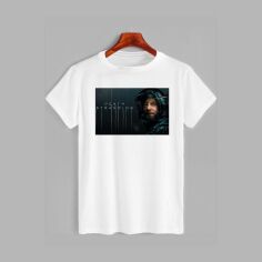 Акція на Футболка бавовняна довга чоловіча Likey Death Stranding M150-1607 3XL Біла від Rozetka