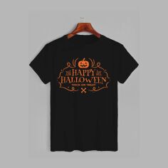Акція на Футболка бавовняна довга чоловіча Likey Happy Halloween M150-2324 M Чорна від Rozetka
