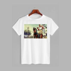 Акція на Футболка бавовняна довга чоловіча Likey GTA 5 M150-2511 3XL Біла від Rozetka