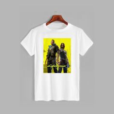 Акція на Футболка бавовняна довга чоловіча Likey Cyberpunk 2077 M150-2505 3XL Біла від Rozetka