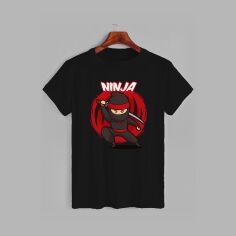 Акція на Футболка бавовняна довга чоловіча Likey Ніндзя Воїн M150-0740 L Чорна від Rozetka