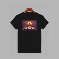 Акция на Футболка Likey Хеловін Dark pumpkin M150-2337 3XL Чорна от Rozetka