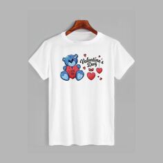 Акція на Футболка бавовняна довга чоловіча Likey Ведмедик Тедді M150-1301 M Біла від Rozetka
