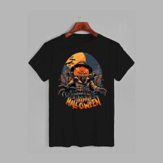Акція на Футболка бавовняна довга чоловіча Likey Halloween M150-2312 XL Чорна від Rozetka