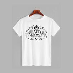 Акція на Футболка бавовняна довга чоловіча Likey Happy Halloween M150-2324 3XL Біла від Rozetka