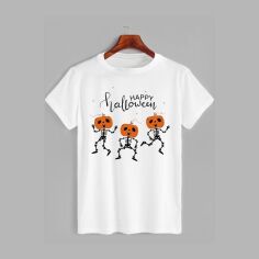 Акція на Футболка бавовняна довга чоловіча Likey Happy Halloween M150-2325 S Біла від Rozetka