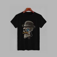 Акція на Футболка бавовняна довга чоловіча Likey Skull Gentleman M150-1740 XS Чорна від Rozetka