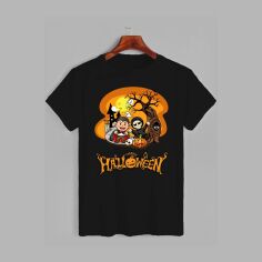 Акція на Футболка бавовняна довга чоловіча Likey Halloween M150-2309 XS Чорна від Rozetka