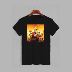 Акція на Футболка бавовняна довга чоловіча Likey Панда Кунг-Фу M150-2816 XL Чорна від Rozetka