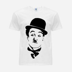 Акція на Футболка бавовняна довга чоловіча Likey Charlie Chaplin M150-0603 XL Біла від Rozetka