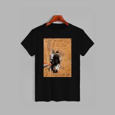 Акція на Футболка бавовняна довга чоловіча Likey Гітарист M150-0904 3XL Чорна від Rozetka