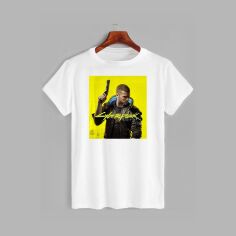 Акція на Футболка бавовняна довга чоловіча Likey Cyberpunk 2077 M150-2504 M Біла від Rozetka