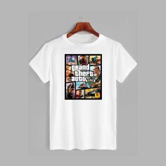Акція на Футболка бавовняна довга чоловіча Likey GTA 5 M150-1613 XXL Біла від Rozetka