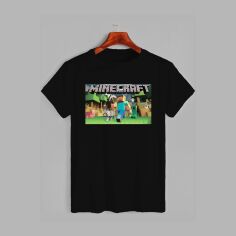 Акція на Футболка бавовняна довга чоловіча Likey Minecraft M150-1619 M Чорна від Rozetka